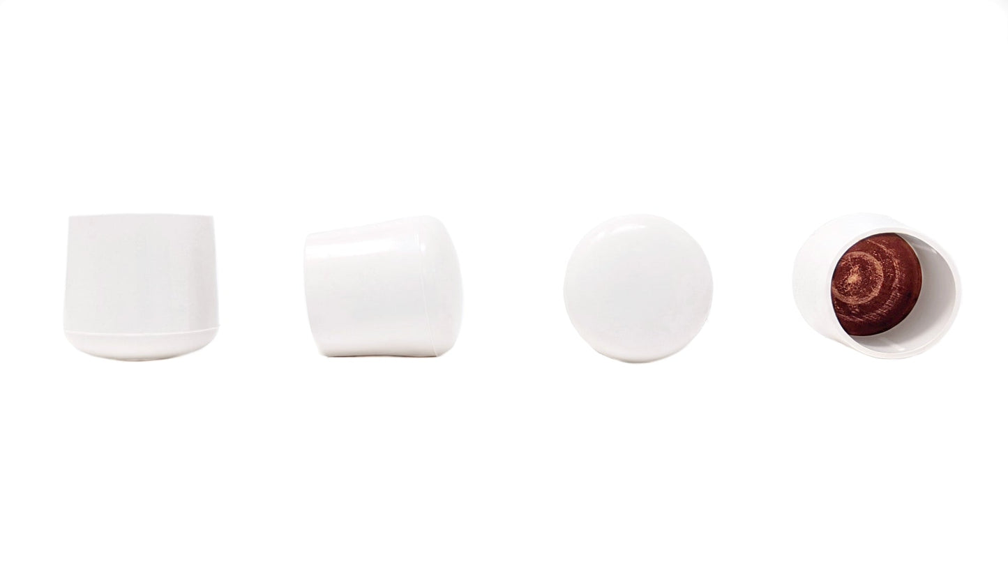 33.5mm White Rubber Ferrules with Steel Base Insert - Made in Germany - Keay Vital Parts