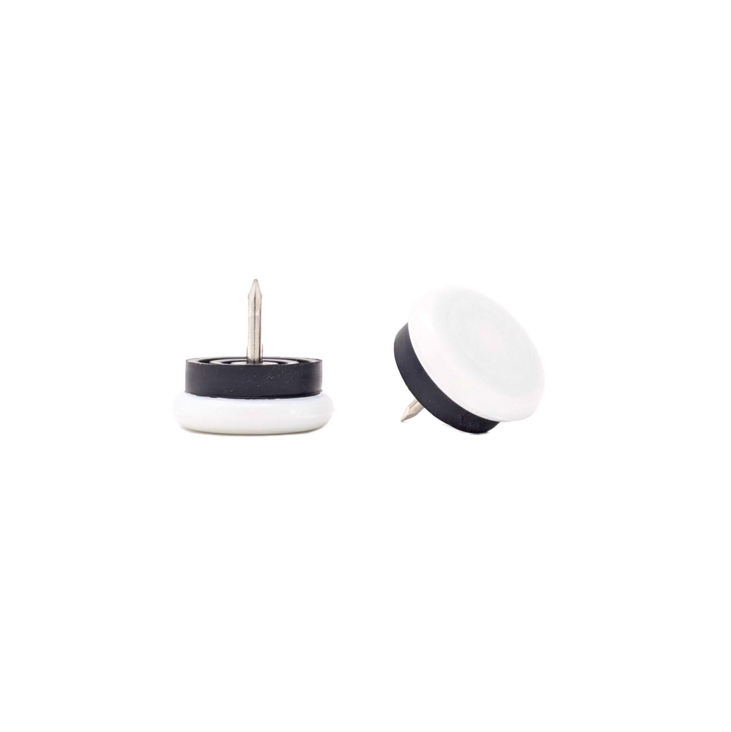 Nail-On Furniture Glides 26mm White Nylon Base - Made in Germany