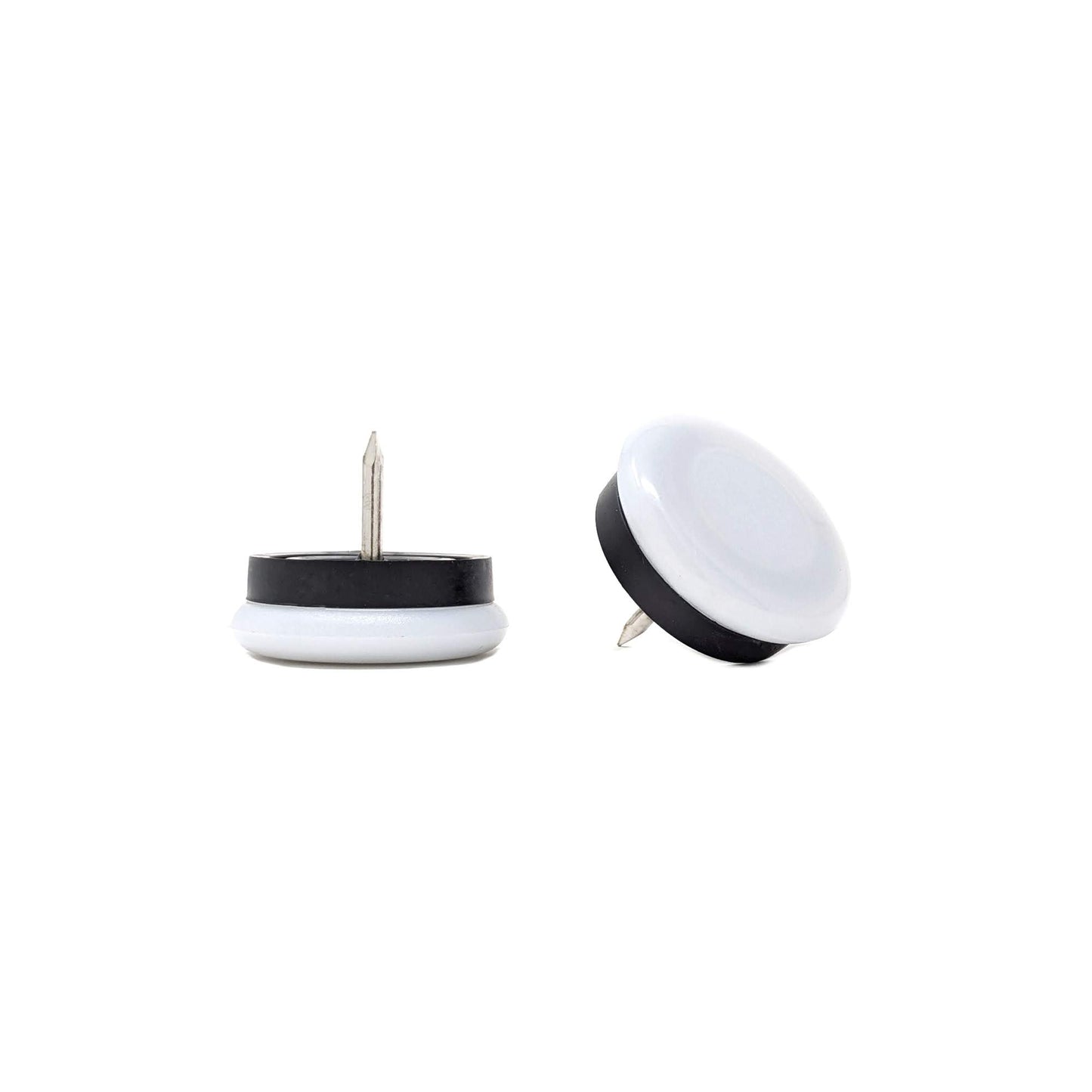 Nail-On Furniture Glides 30mm White Nylon Base - Made in Germany