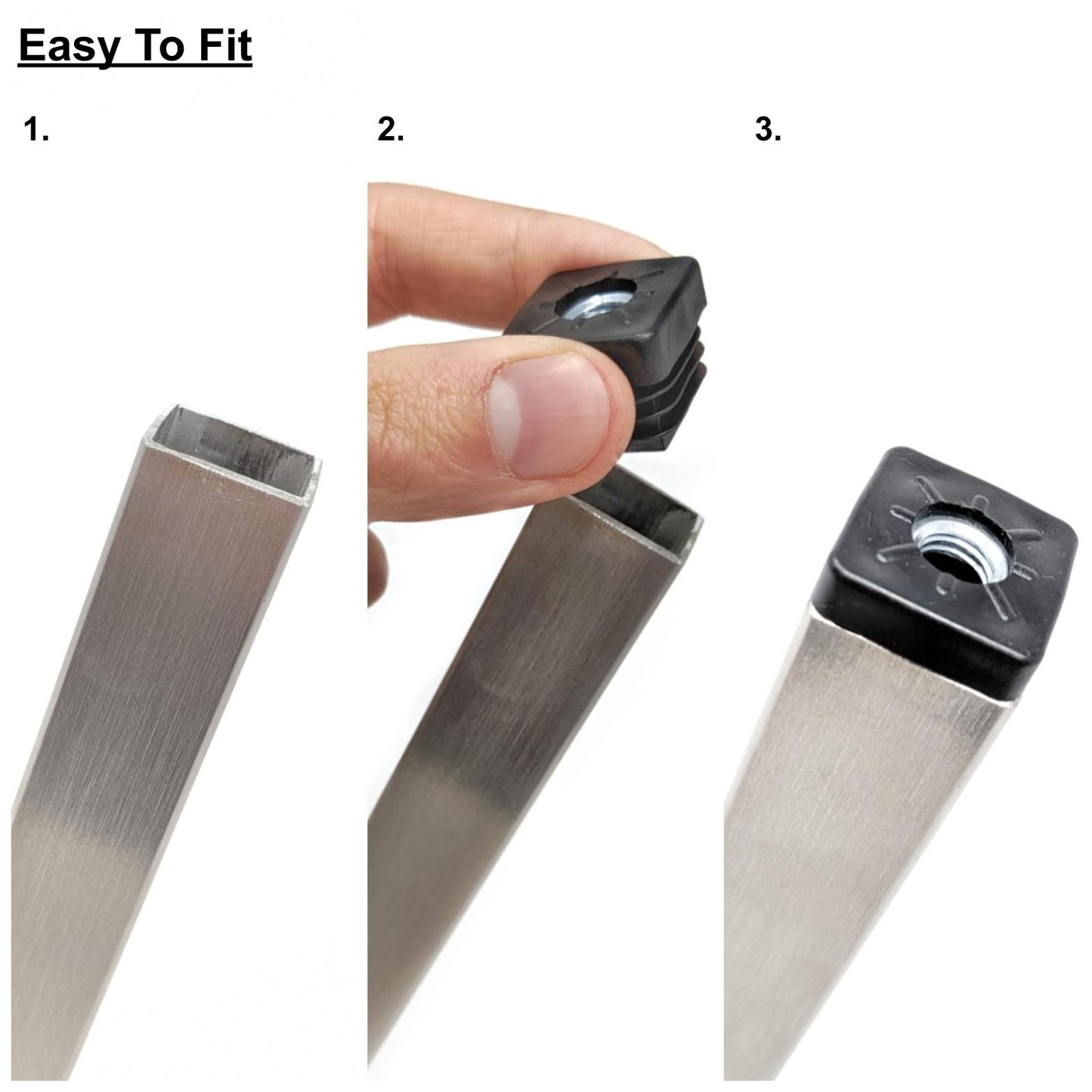 Square Tube Inserts with M10 Threaded | Made in Germany | Keay Vital Parts