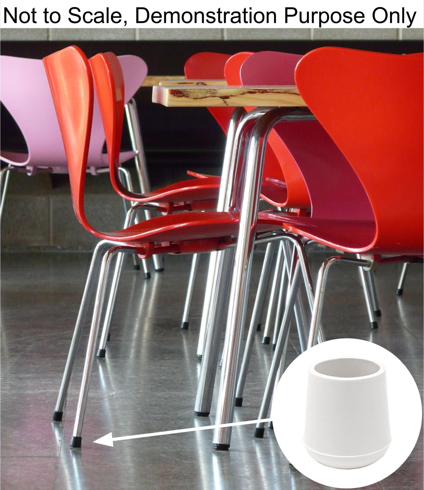 33.5mm White Rubber Ferrules with Steel Base Insert - Made in Germany - Keay Vital Parts