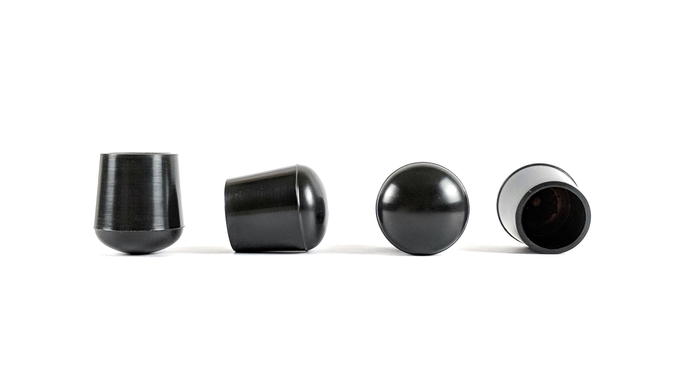 18mm Black Rubber Ferrules with Steel Base Insert - Made in Germany - Keay Vital Parts