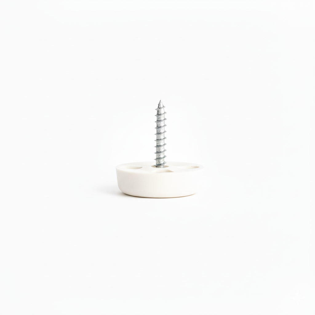 Screw-On Furniture Glides (Available in Black, White & Brown) Made in Germany | Keay Vital Parts
