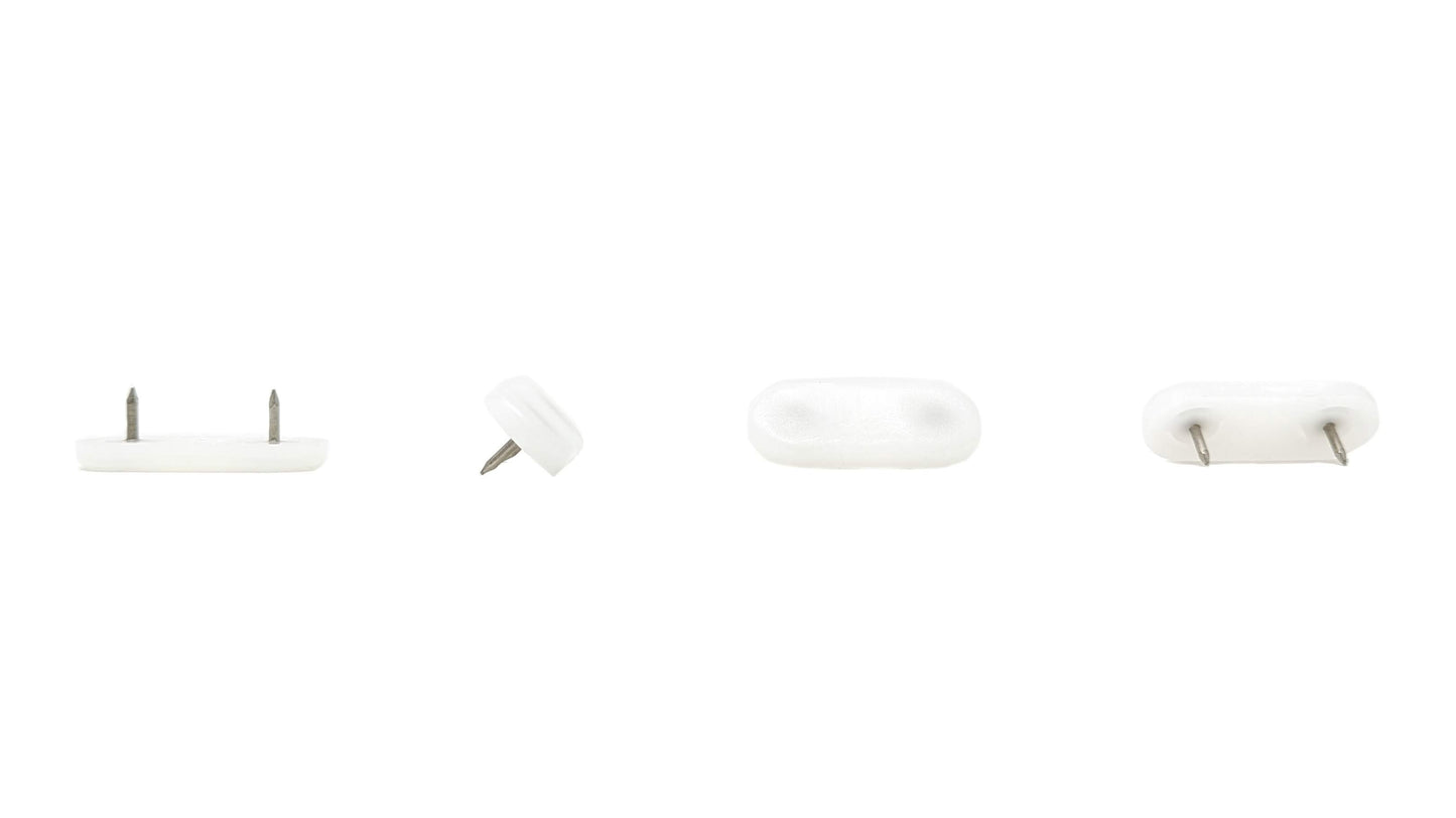 44x18mm Nail in Plastic Furniture Glides Available in Brown, White & Black | Made in Germany | Keay Vital Parts - Keay Vital Parts