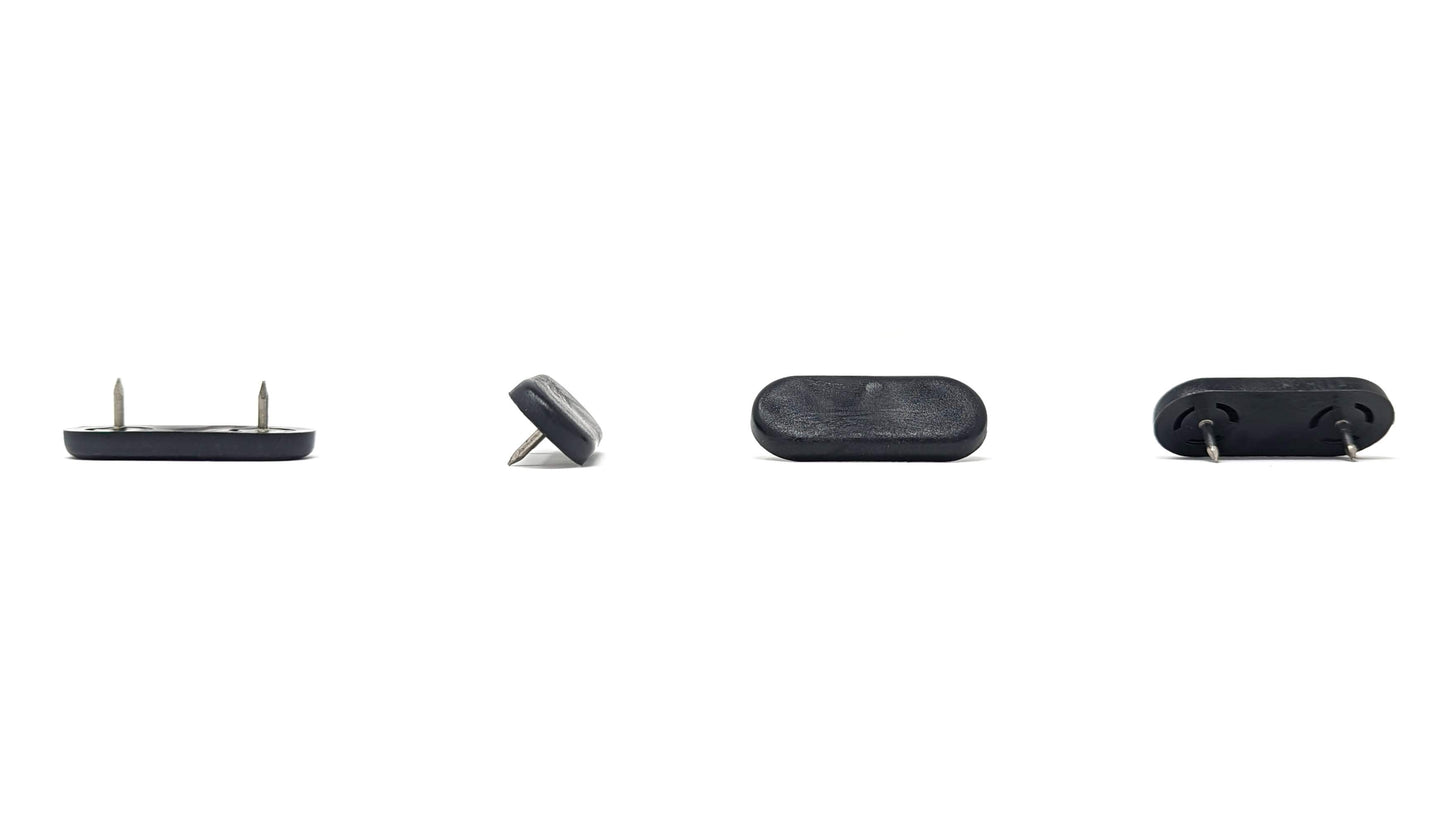 44x18mm Nail in Plastic Furniture Glides Available in Brown, White & Black | Made in Germany | Keay Vital Parts - Keay Vital Parts