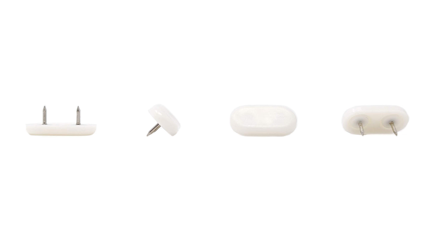 35x18mm Nail in Plastic Furniture Glides Available in Brown, White & Black | Made in Germany | Keay Vital Parts - Keay Vital Parts