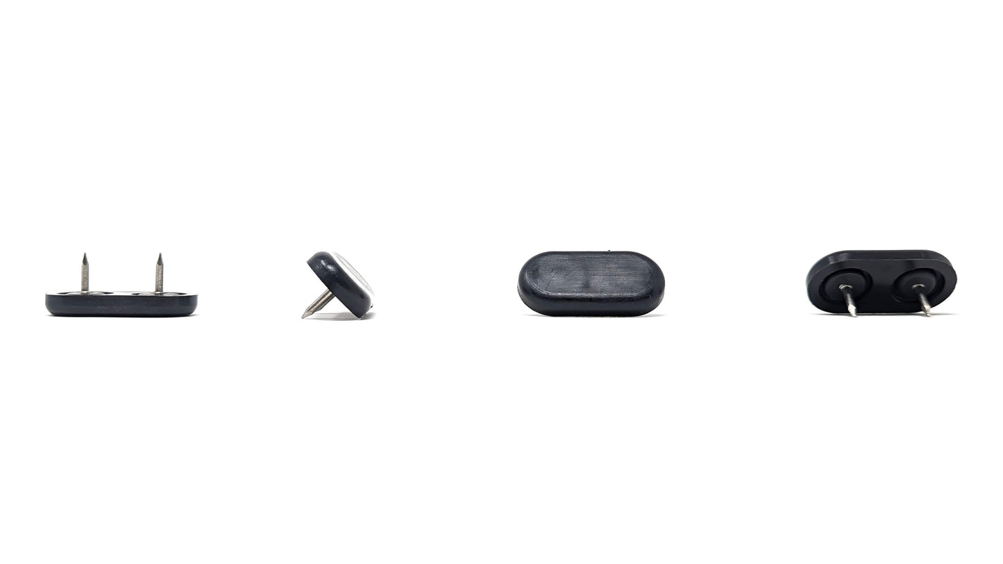 35x18mm Nail in Plastic Furniture Glides Available in Brown, White & Black | Made in Germany | Keay Vital Parts - Keay Vital Parts