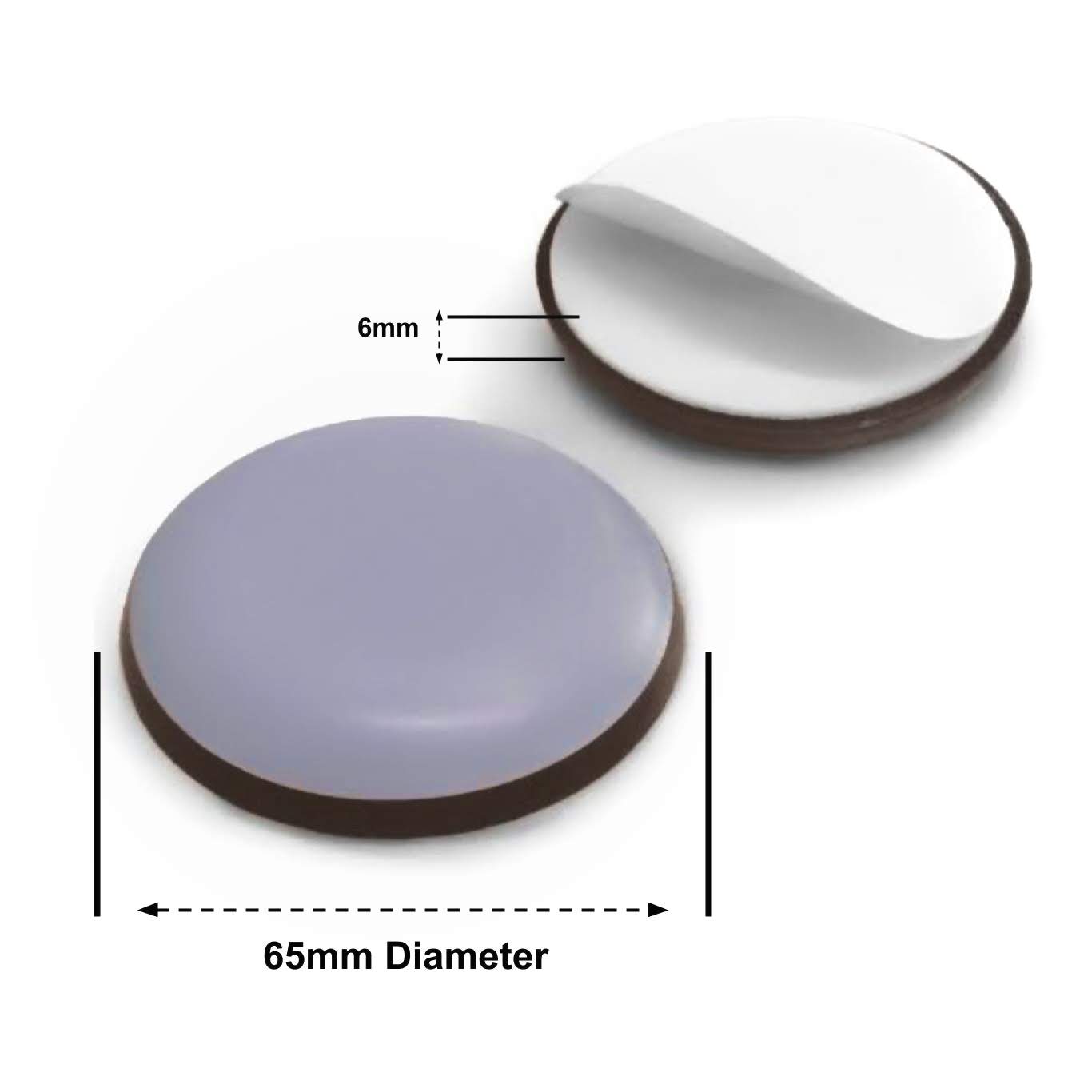 Stick-On Teflon Furniture Glides | 17mm, 19mm, 22mm, 25mm, 30mm, 38mm, 40m, 50mm, 60mm & 65mm | Keay Vital Parts