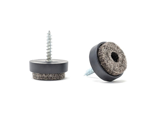 Felt Furniture Pads 20mm Screw On Black | Made in Germany | Keay Vital Parts - Keay Vital Parts