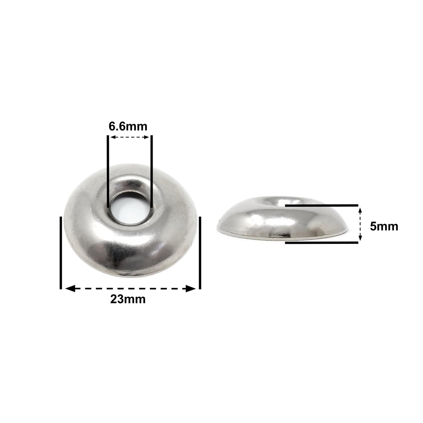6.6mm Rosette Washers For Screws - Nickel Plated Steel, Made In Germany - Keay Vital Parts