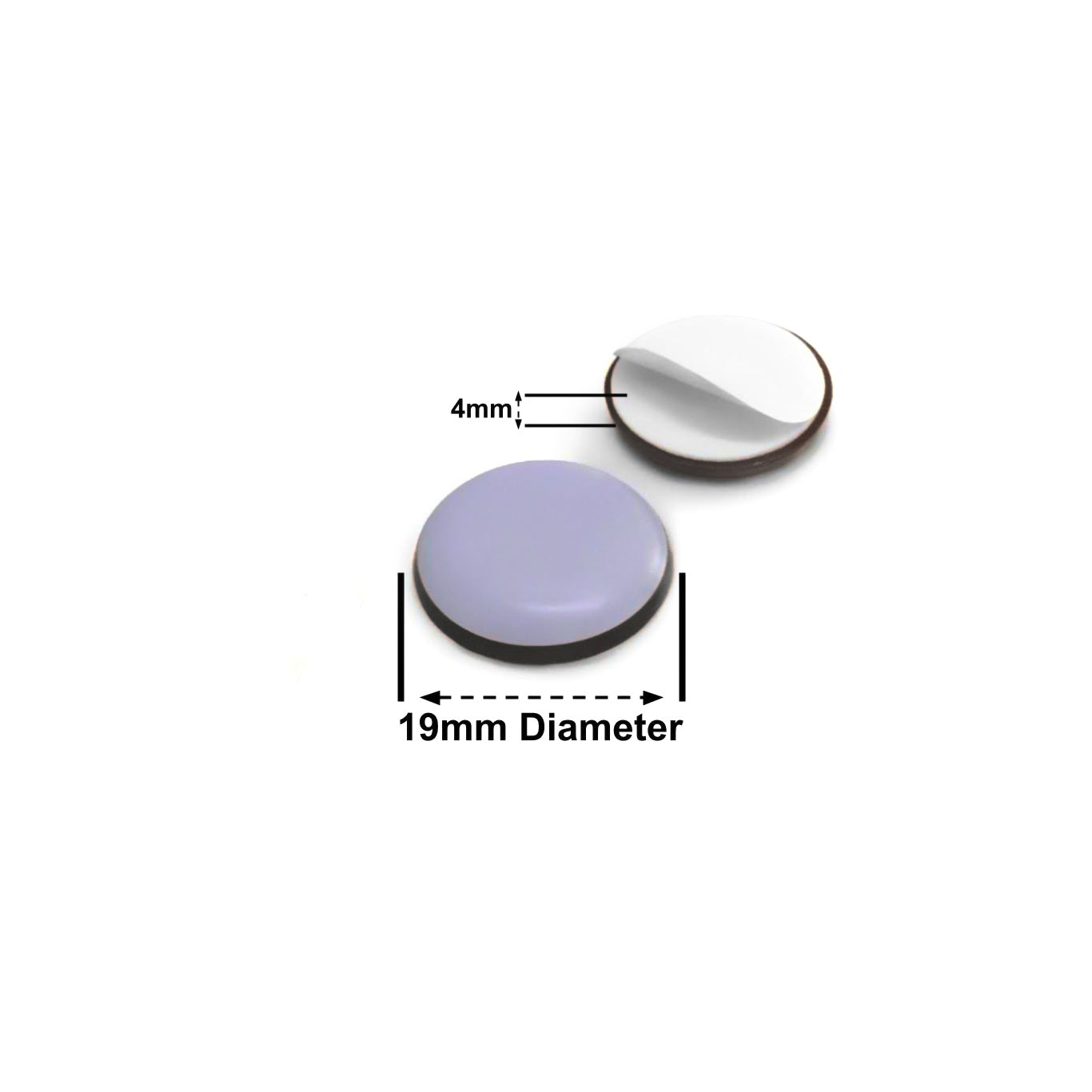 Stick-On Teflon Furniture Glides | 17mm, 19mm, 22mm, 25mm, 30mm, 38mm, 40m, 50mm, 60mm & 65mm | Keay Vital Parts