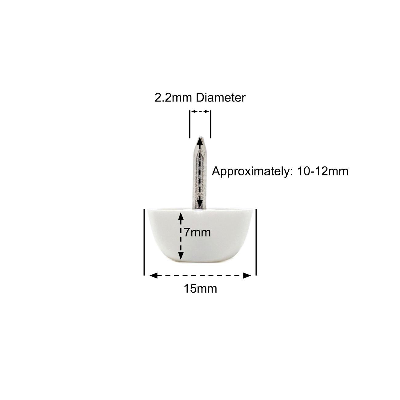 White Shelf Support Pegs with Straight Edge - Made in Germany - Keay Vital Parts