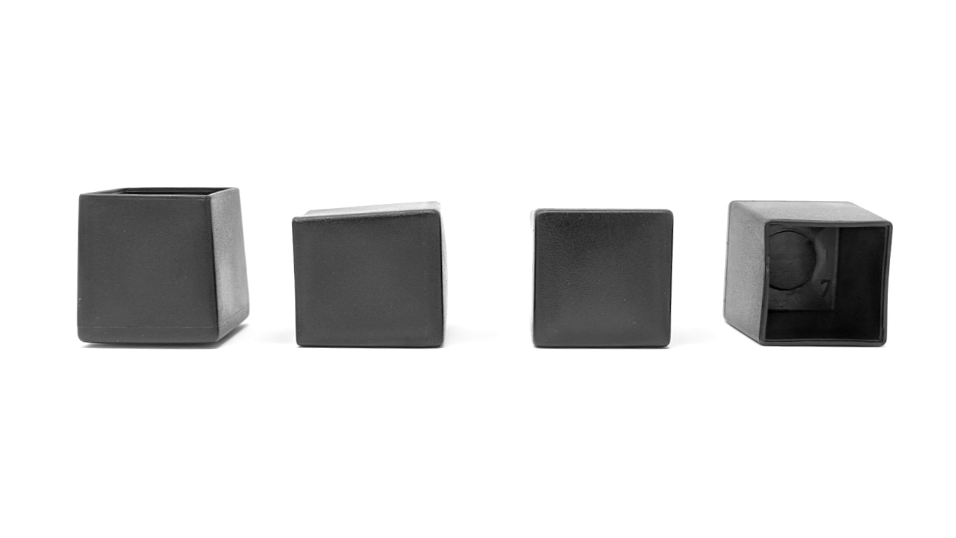 20x20mm Square Plastic Ferrules End Caps for Tubes Pipes Made in Germany - Keay Vital Parts