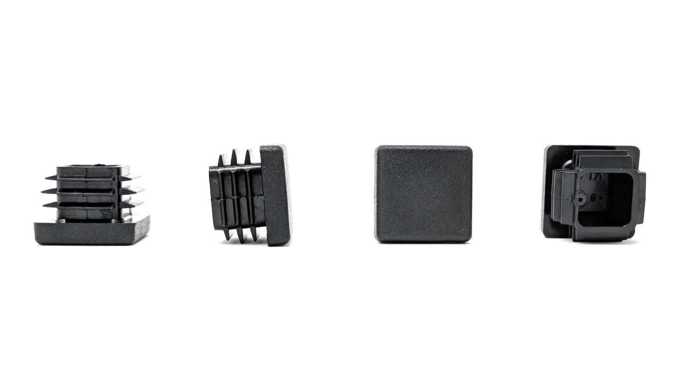 Square Tube Inserts 22mm x 22mm Black | Made in Germany | Keay Vital Parts - Keay Vital Parts