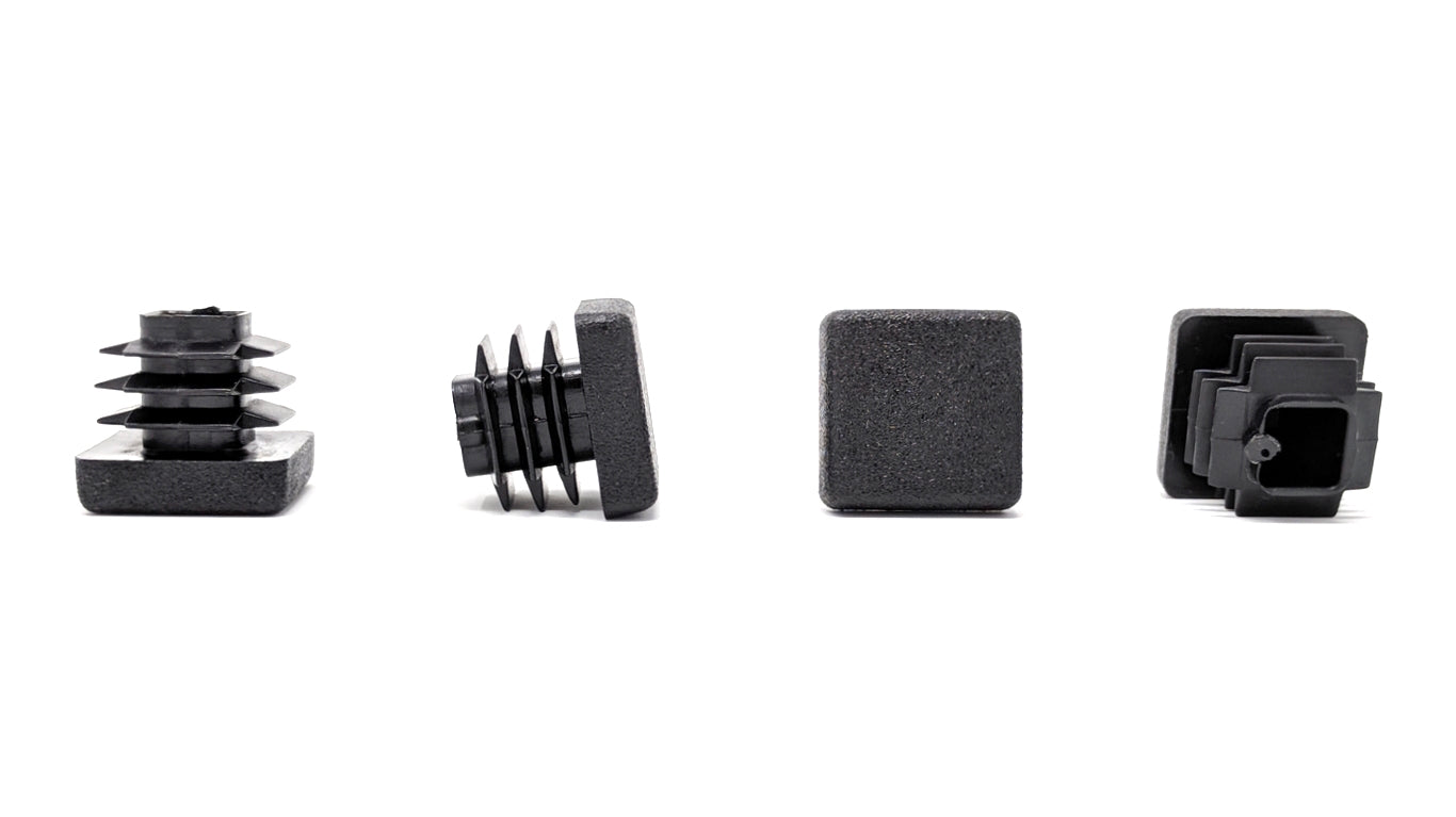 Square Tube Inserts 18mm x 18mm Black | Made in Germany | Keay Vital Parts - Keay Vital Parts