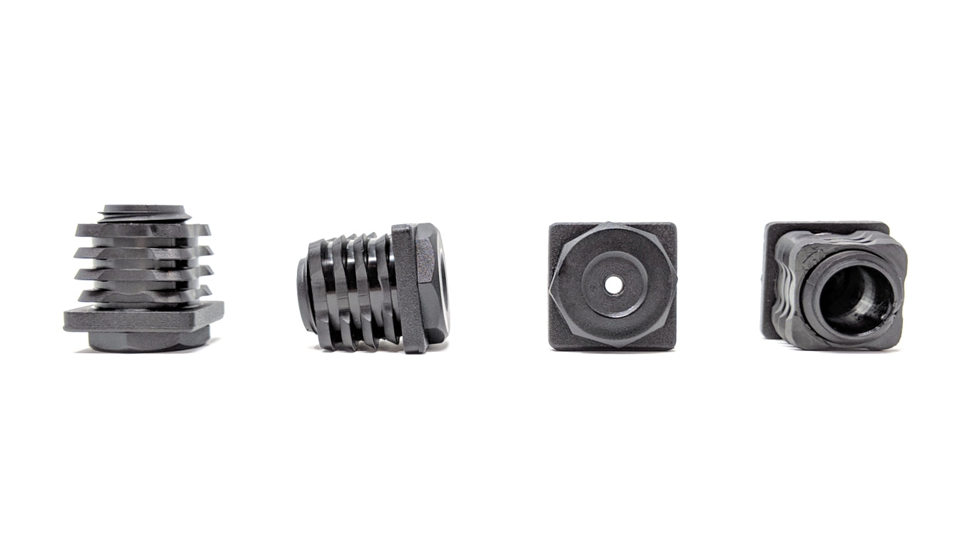 Square Tube Inserts 30mm x 30mm Height Adjustable | Made in Germany | Keay Vital Parts - Keay Vital Parts