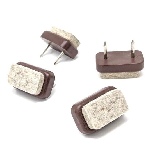30x18mm Rectangular Nail in Felt Glides - Made in Germany - Keay Vital Parts