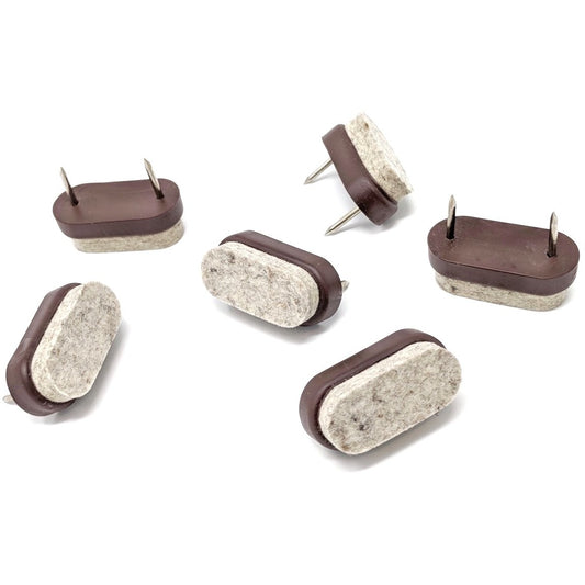 38x18mm Oblong Nail in Felt Glides - Made in Germany - Keay Vital Parts