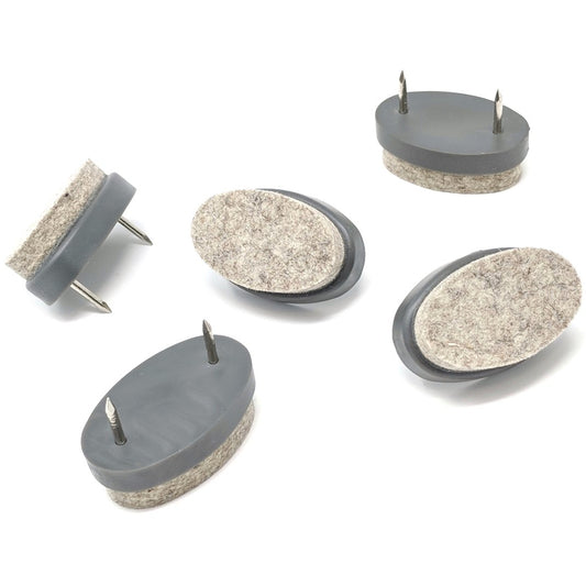 40x25mm Oval Nail in Felt Glides - Made in Germany - Keay Vital Parts