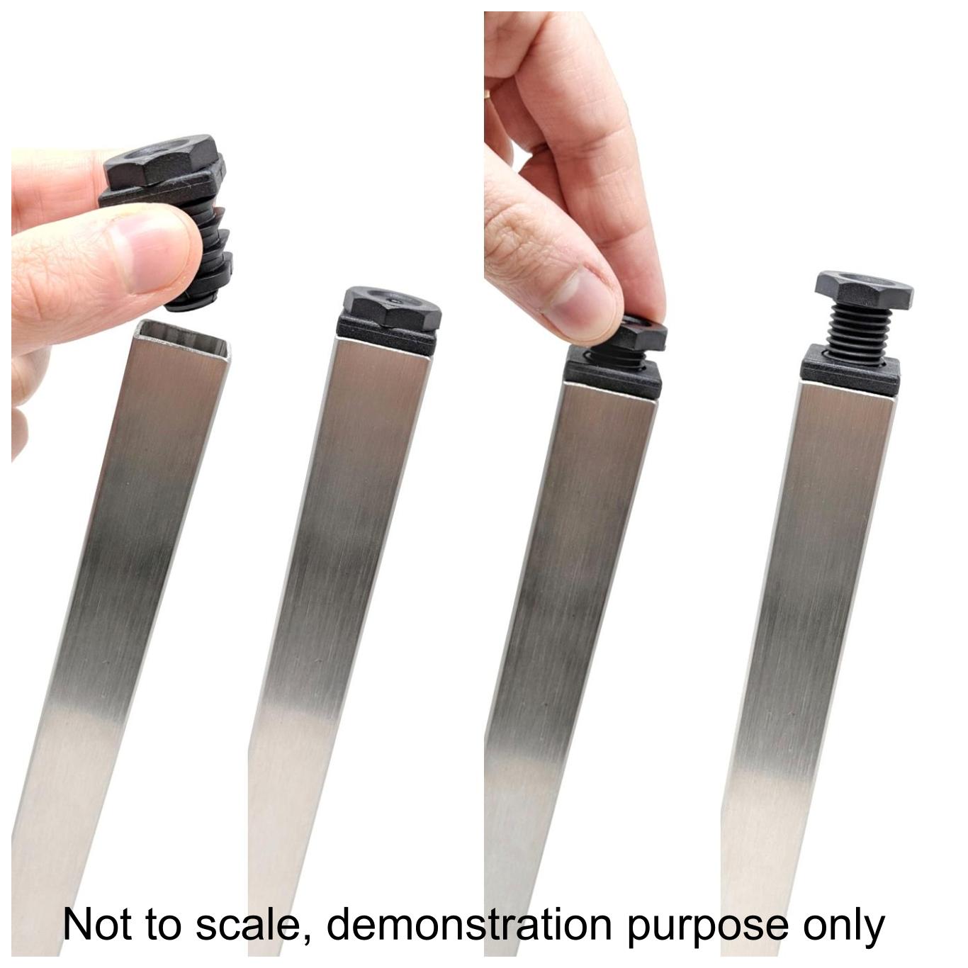 Square Tube Inserts 45mm x 45mm Height Adjustable | Made in Germany | Keay Vital Parts - Keay Vital Parts