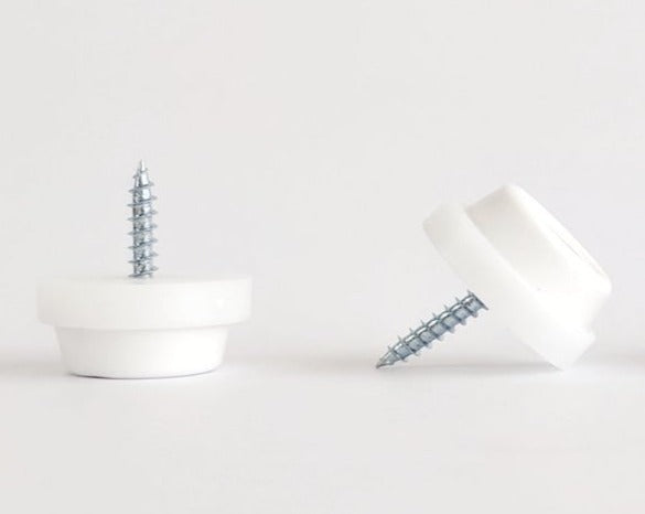 24mm White Rubber Furniture Feet - Made in Germany - Keay Vital Parts
