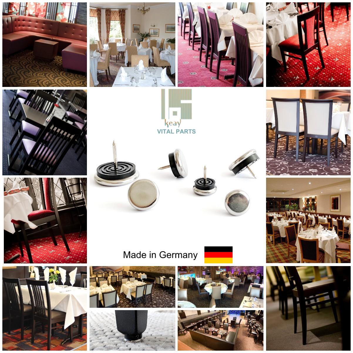 30mm Stainless Steel Furniture Gliders - Made in Germany - Keay Vital Parts