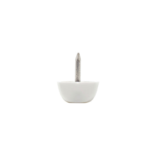 White Shelf Support Pegs with Straight Edge - Made in Germany - Keay Vital Parts