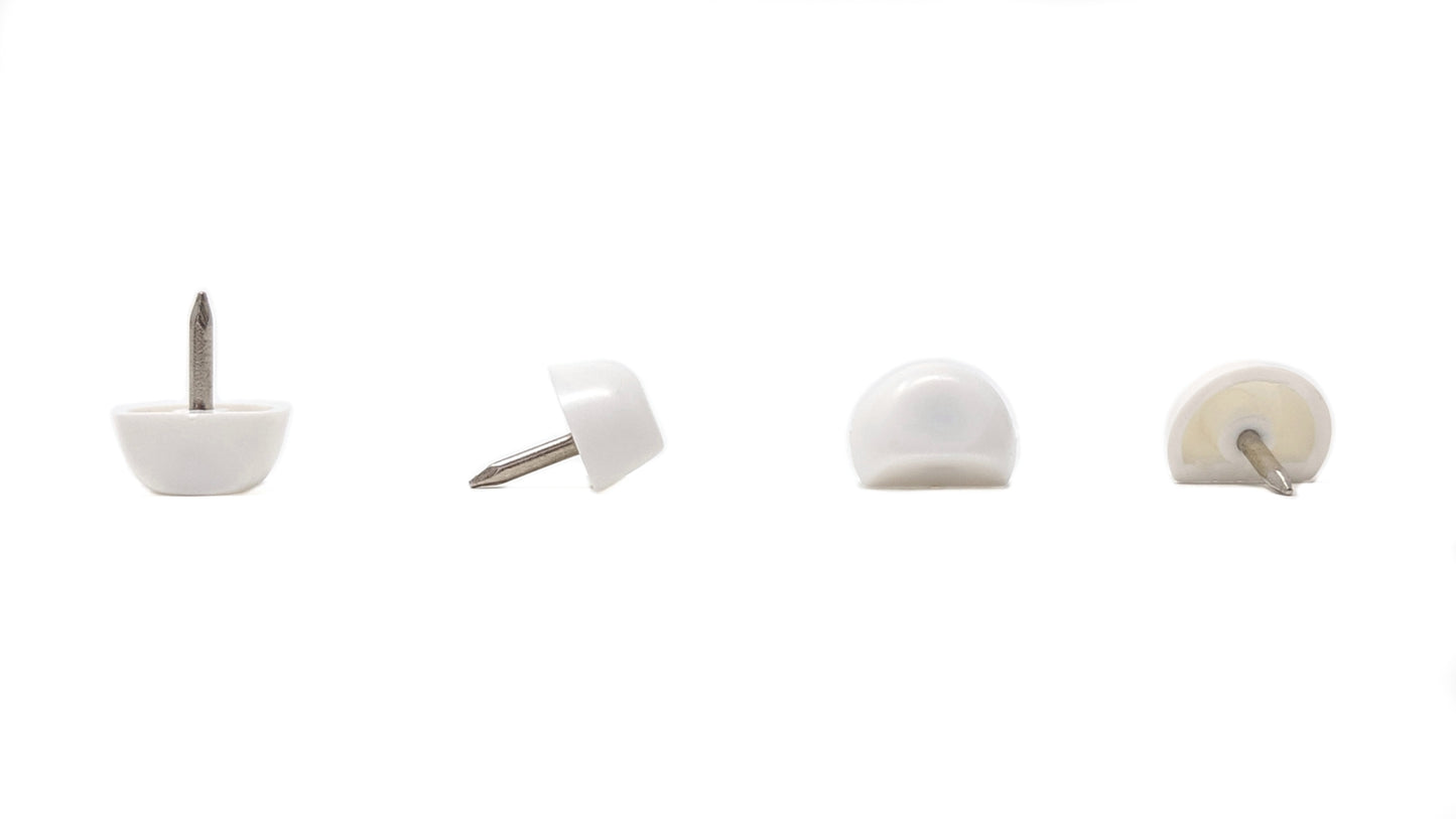 White Shelf Support Pegs with Straight Edge - Made in Germany - Keay Vital Parts