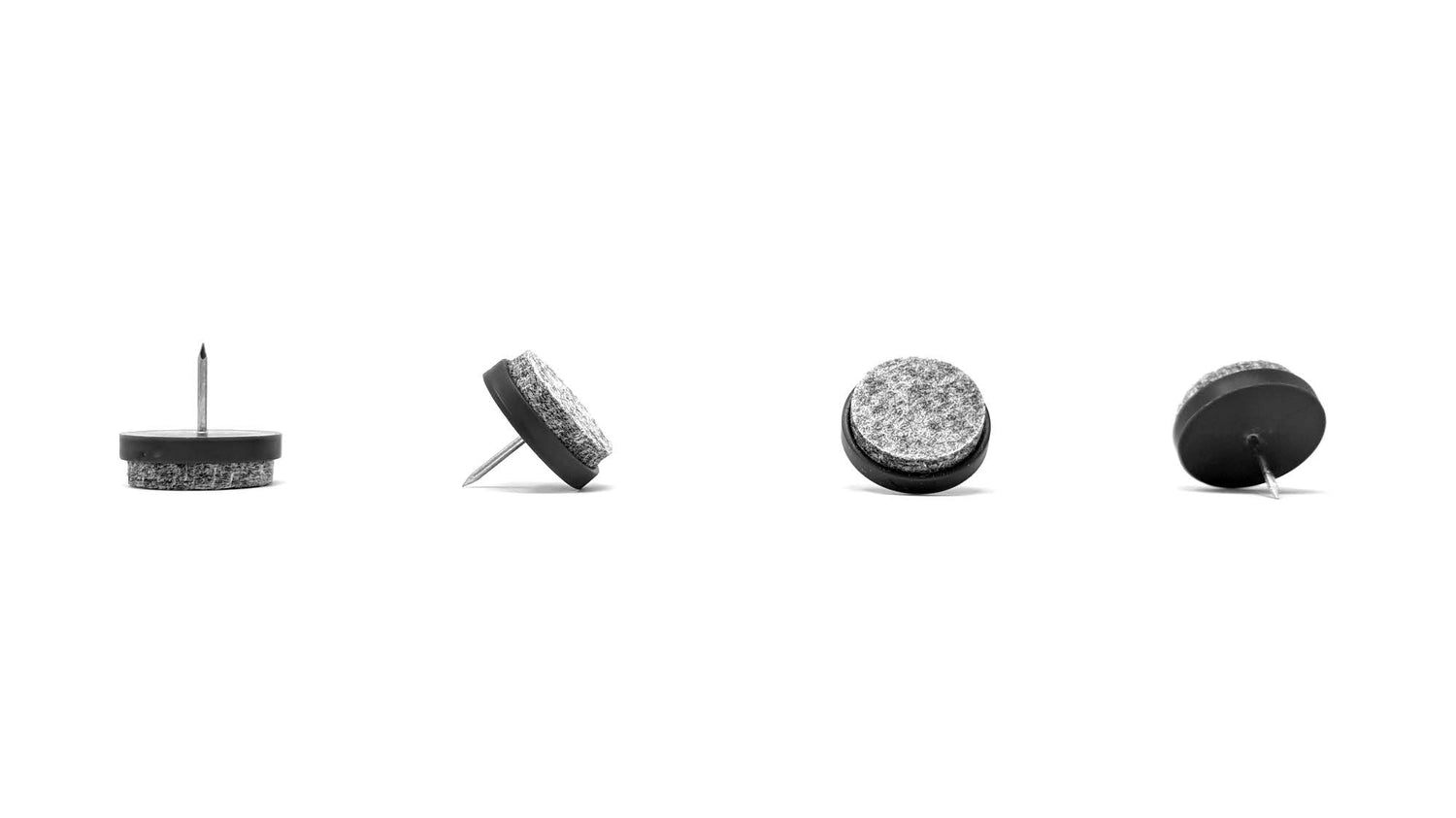 Black Nail-in Felt Furniture Leg Pads