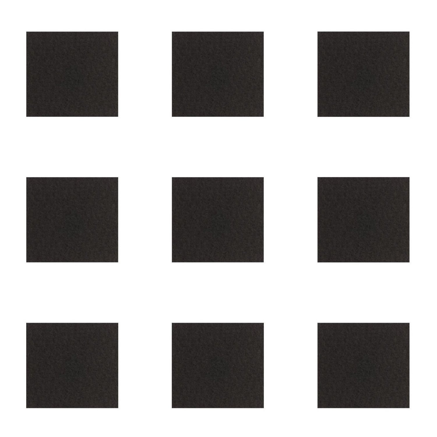 Square Felt Pads - Dark Brown, Self Adhesive