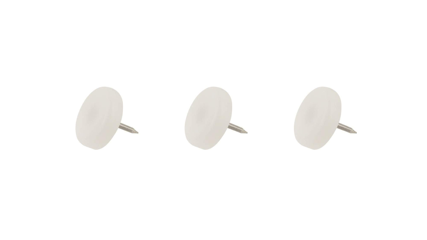 White HDPE Plastic & Nylon Nail on Gliders