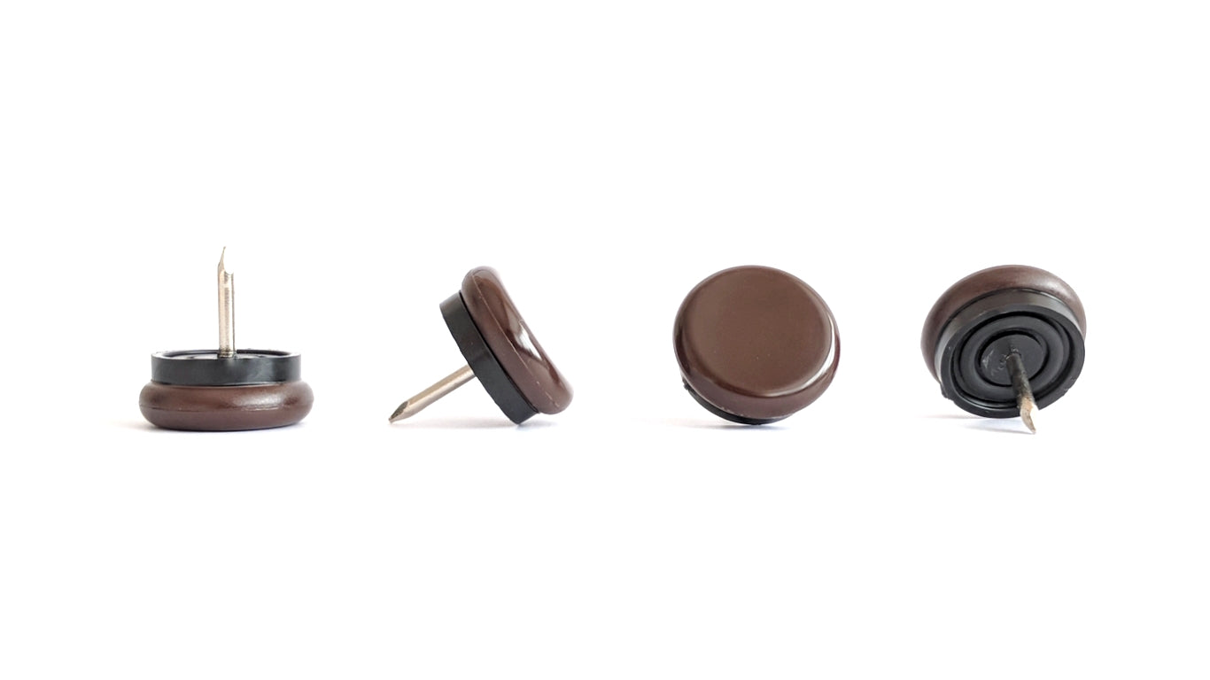 Brown Nail-On Nylon Gliders