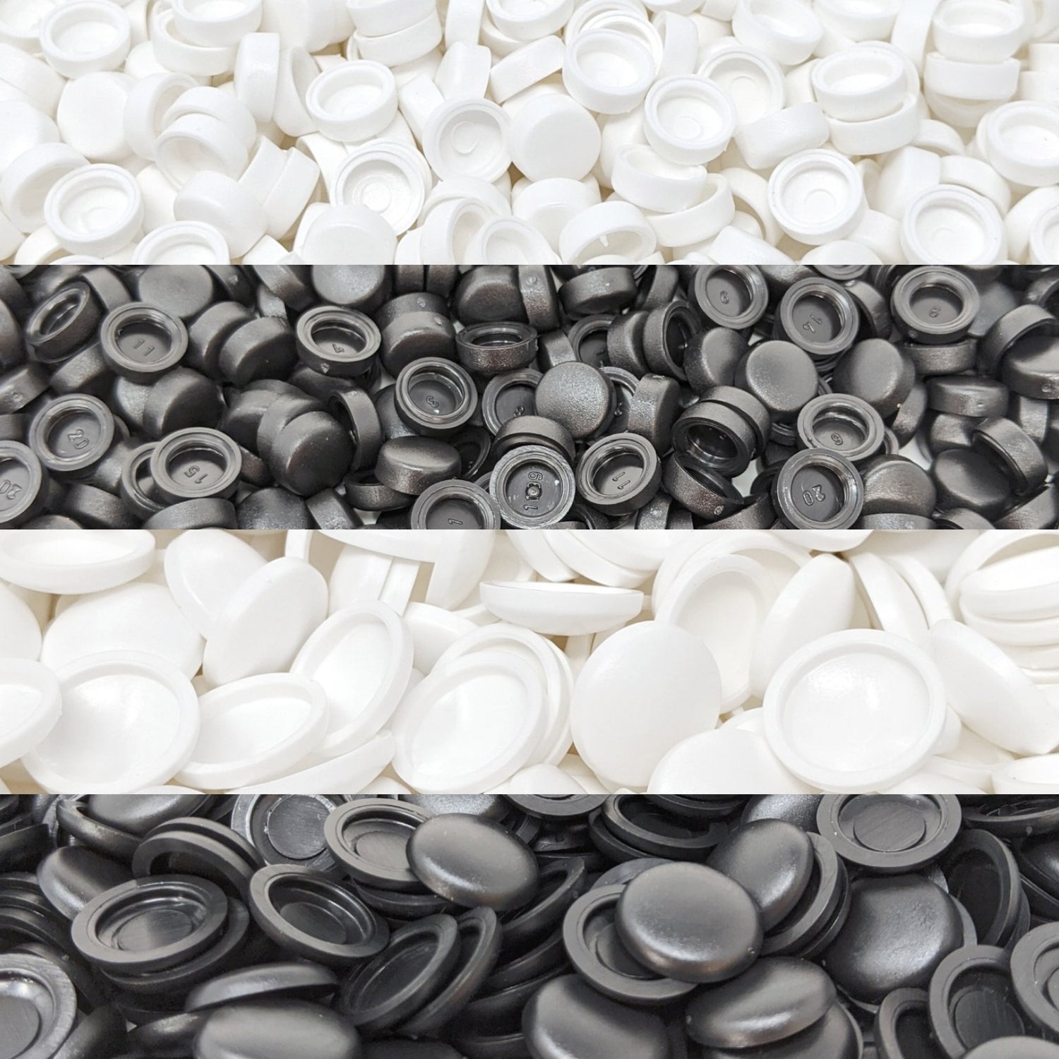 Push-On Screw Cover Caps for Domed, Round & Pan Head Screws