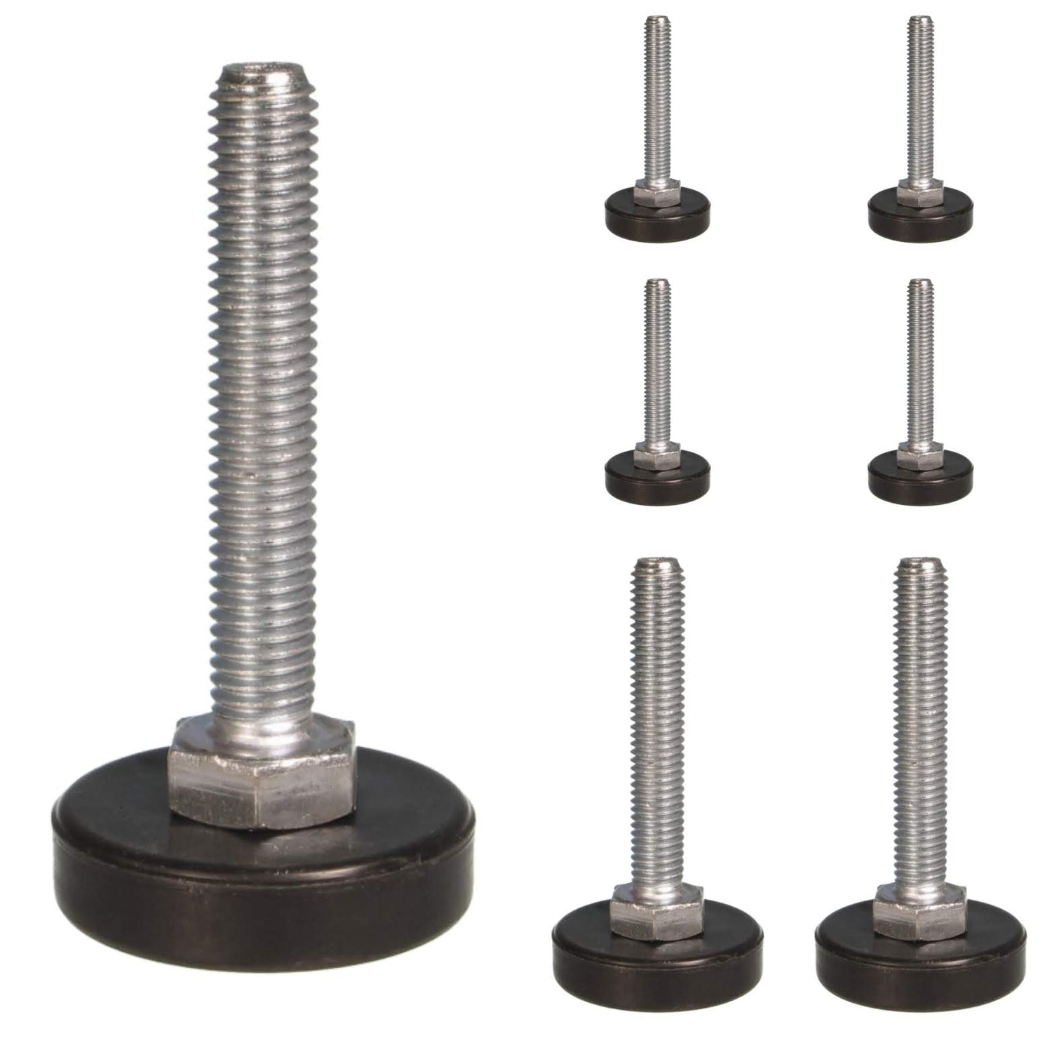 Adjustable Furniture & Appliance Feet 20mm, 25mm & 30mm Diameter Base - M8, M10, M12