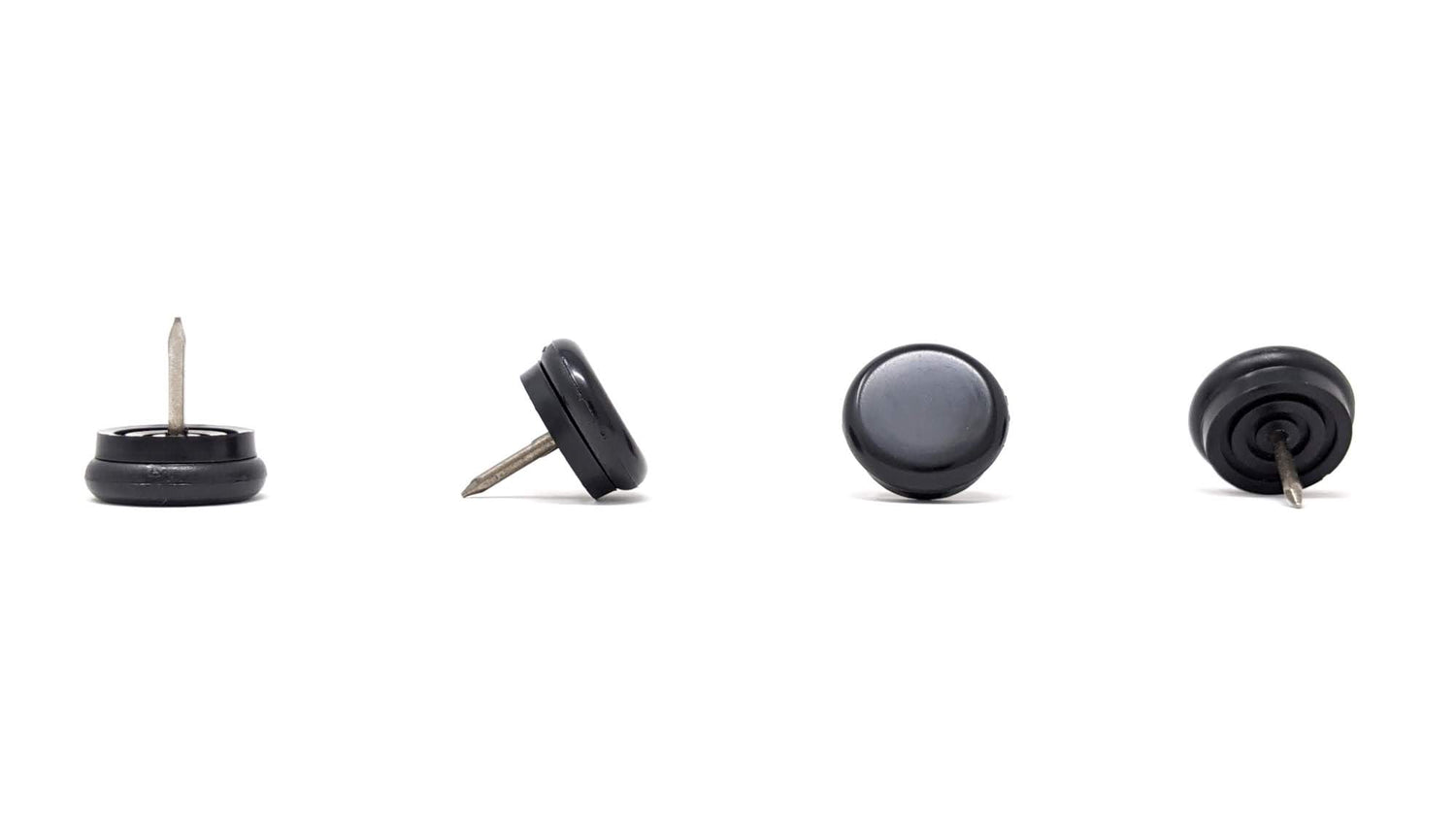 Black Nail-on Nylon Furniture Glides