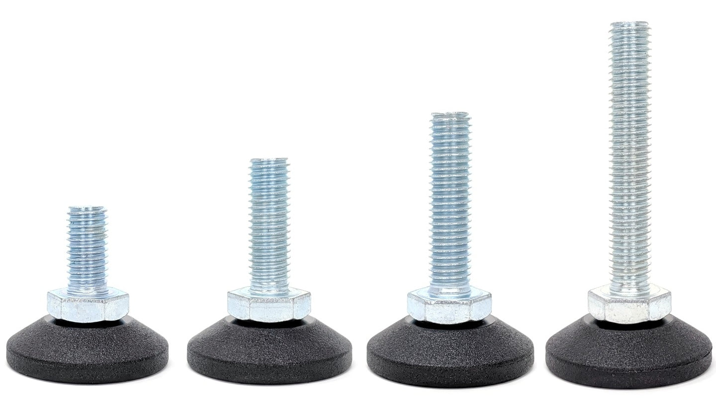 Adjustable Levelling Feet 38mm & 48mm Diameter Base - M8 & M10