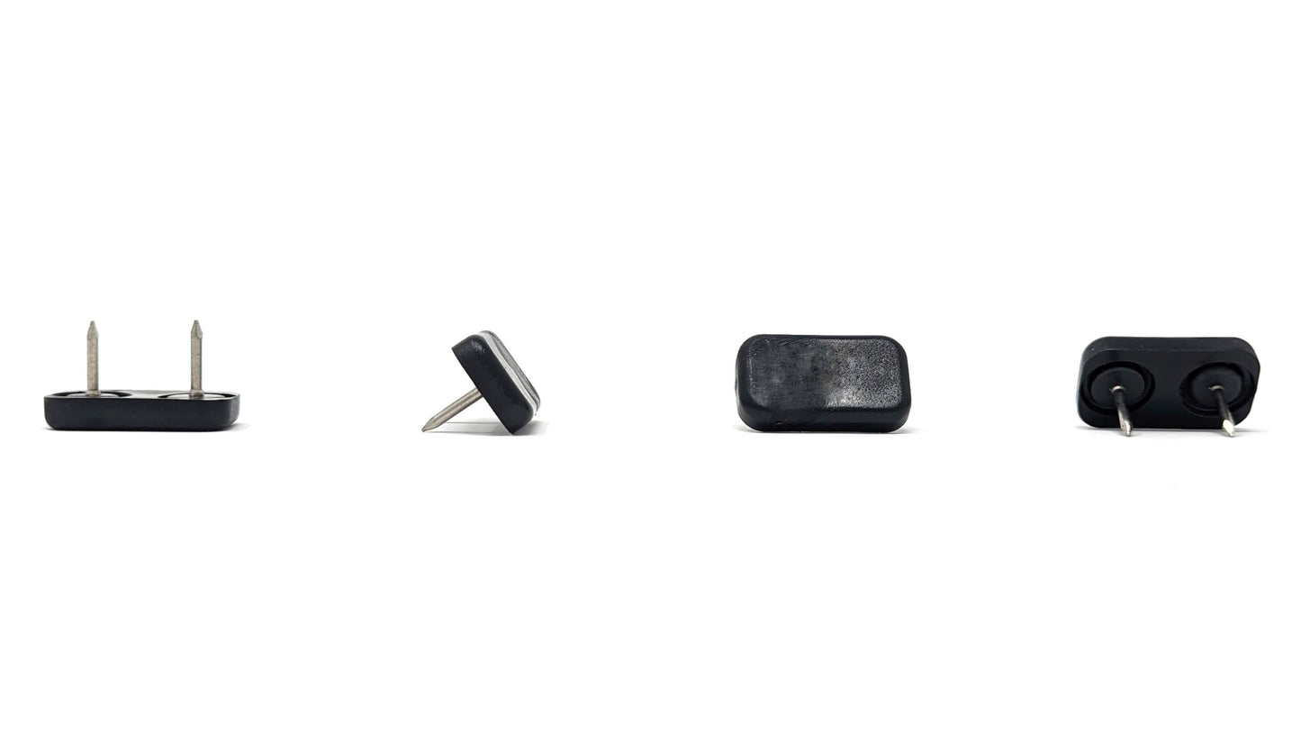 30x18mm Nail in Plastic Furniture Glides Available in Brown, White & Black | Made in Germany | Keay Vital Parts - Keay Vital Parts