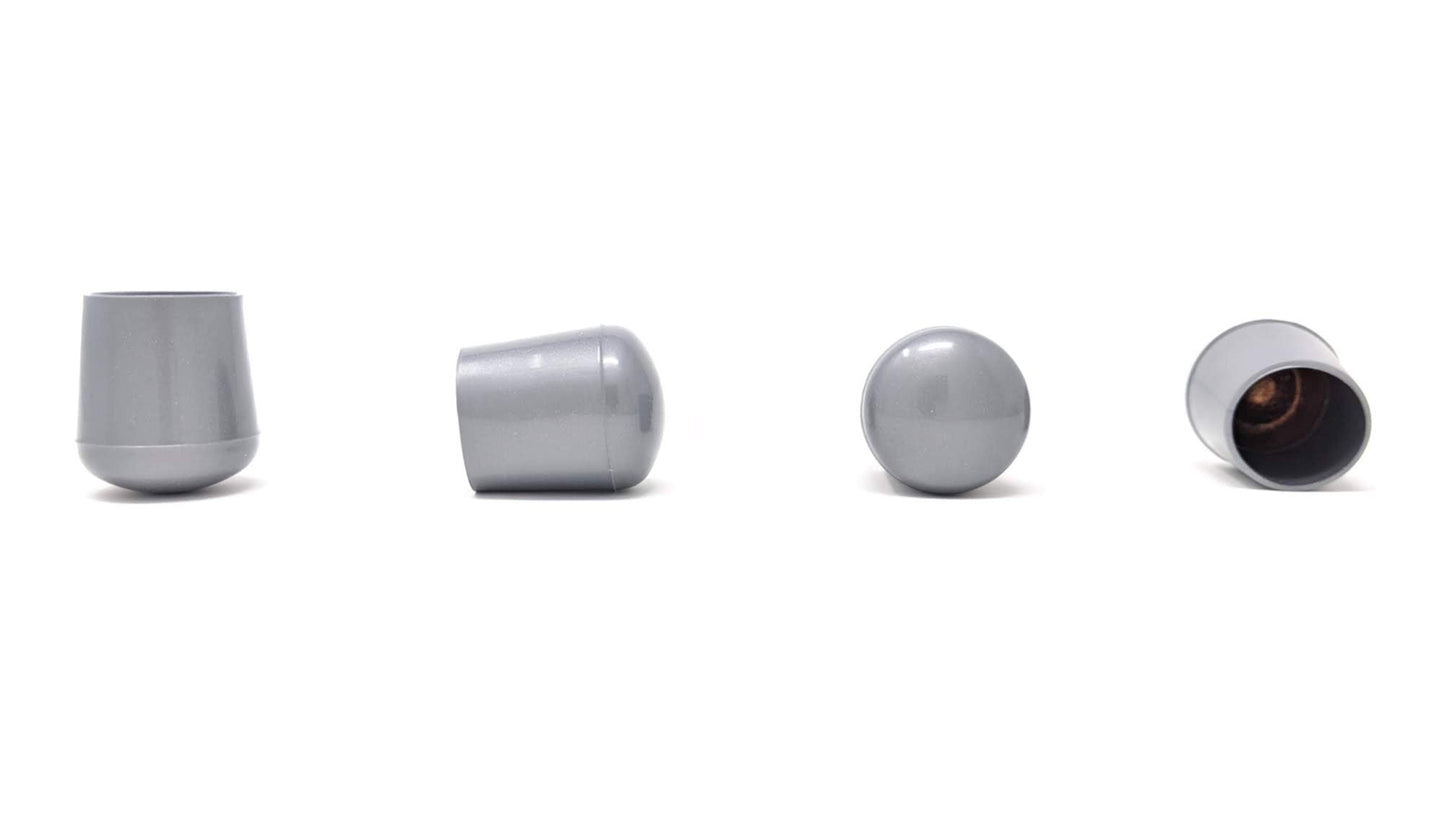22mm Grey Rubber Ferrules with Steel Base Insert - Made in Germany - Keay Vital Parts