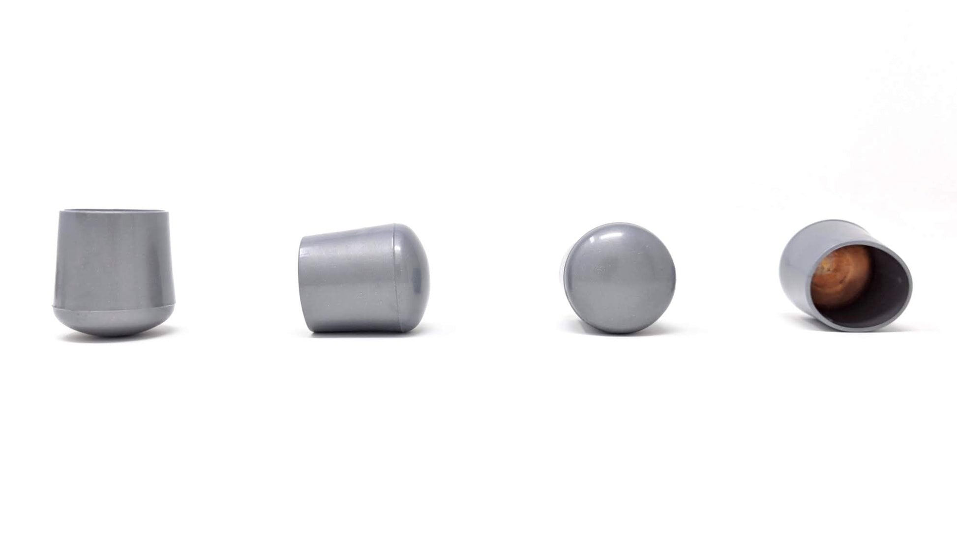 28mm Grey Rubber Ferrules with Steel Base Insert - Made in Germany - Keay Vital Parts