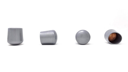 28mm Grey Rubber Ferrules with Steel Base Insert - Made in Germany - Keay Vital Parts