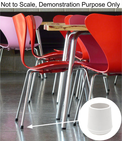 33.5mm White Rubber Ferrules with Steel Base Insert - Made in Germany - Keay Vital Parts