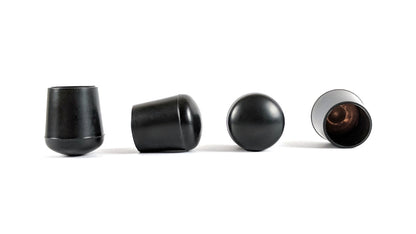 22mm Black Rubber Ferrules with Steel Base Insert - Made in Germany - Keay Vital Parts