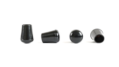 10mm Black Rubber Ferrules with Steel Base Insert - Made in Germany - Keay Vital Parts