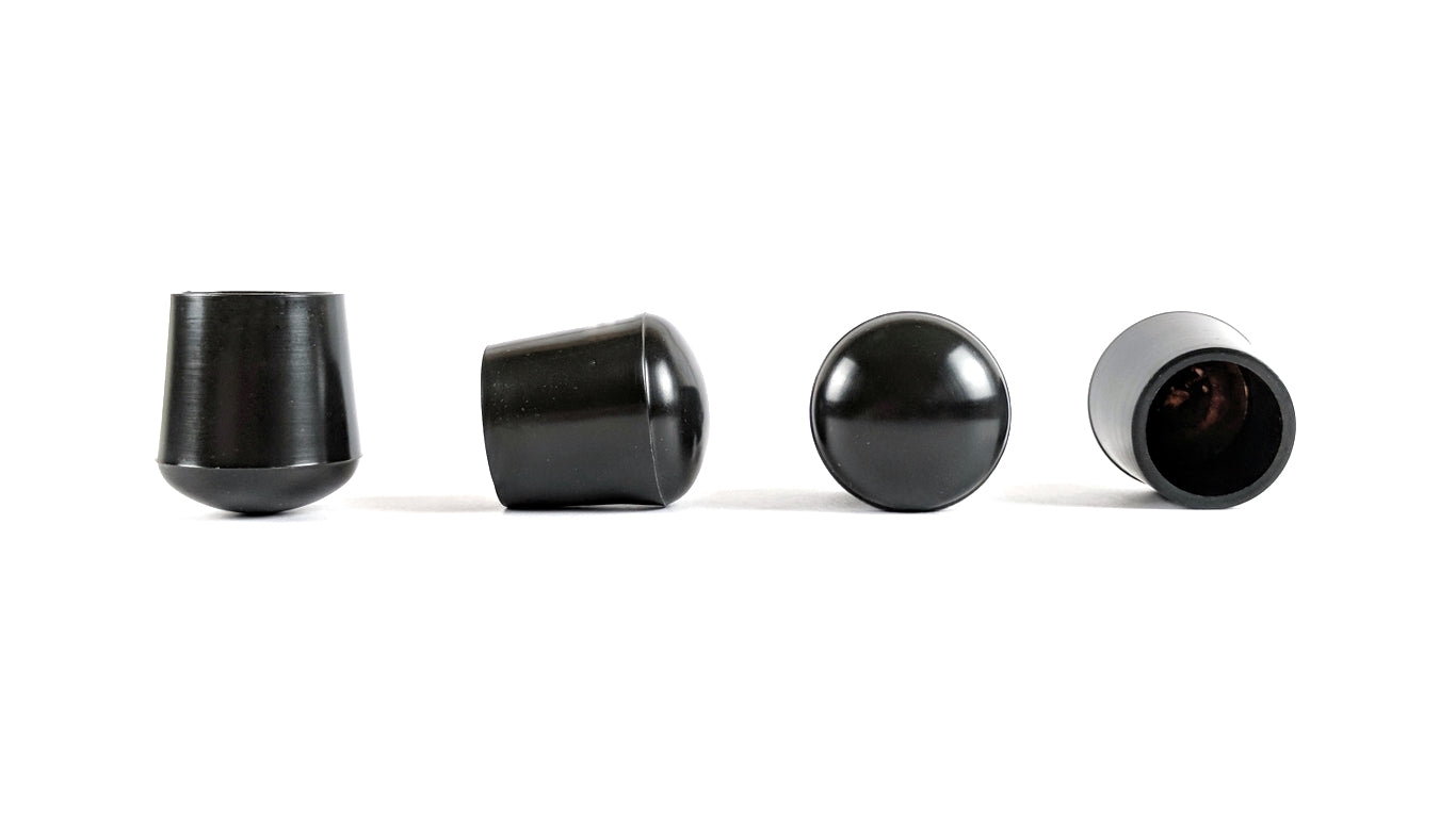 19mm Black Rubber Ferrules with Steel Base Insert - Made in Germany - Keay Vital Parts