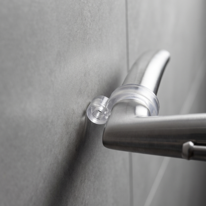 Clear Door Handle & Wall Protector Ring | Transparent Silicone Lever Bumper | Keay Vital Parts