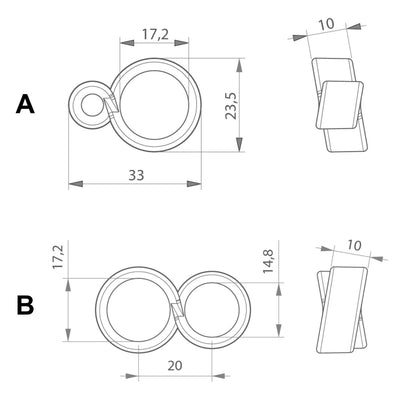 Clear Door Handle & Wall Protector Ring | Transparent Silicone Lever Bumper | Keay Vital Parts
