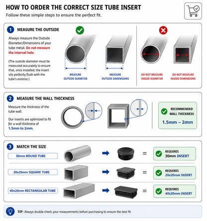 Insert Glides for Square Chair Legs (Angle Adjusting 0-20°) | Made in Germany | Keay Vital Parts - Keay Vital Parts