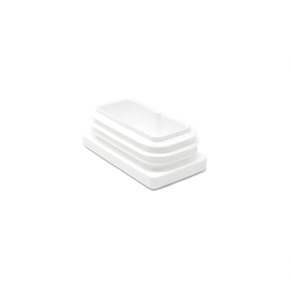 Rectangular Tube Inserts 45mm x 25mm White | Made in Germany | Keay Vital Parts