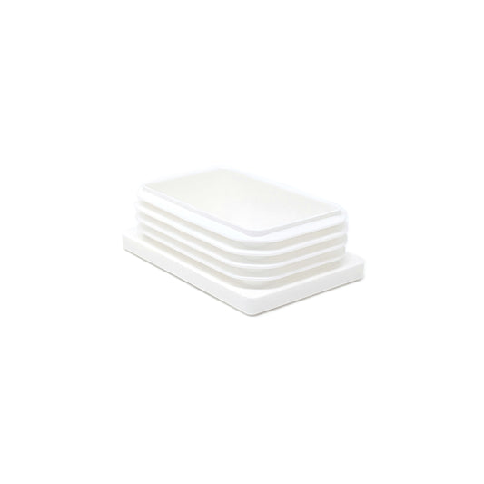 Rectangular Tube Inserts 60mm x 40mm White | Made in Germany | Keay Vital Parts