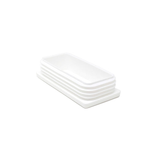 Rectangular Tube Inserts 80mm x 40mm White | Made in Germany | Keay Vital Parts